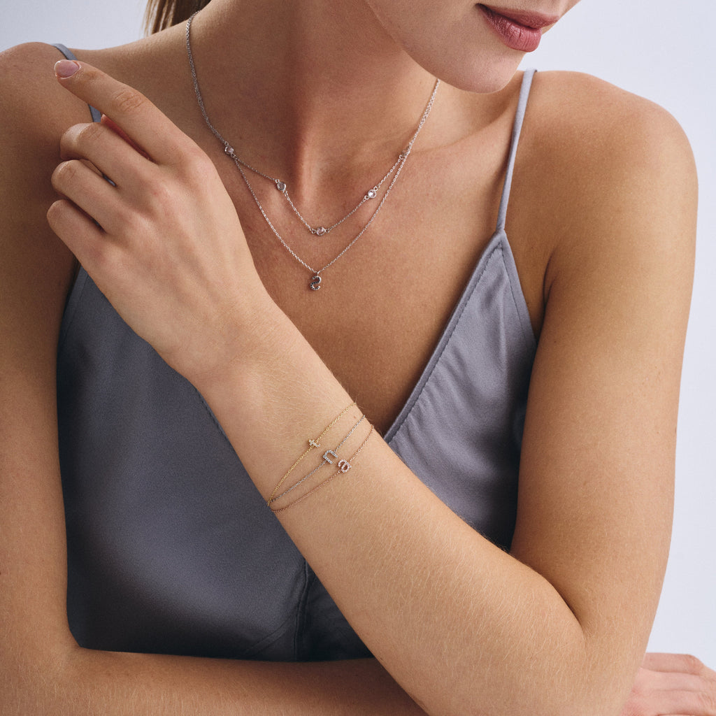 Petite Pavé Initial Bracelet