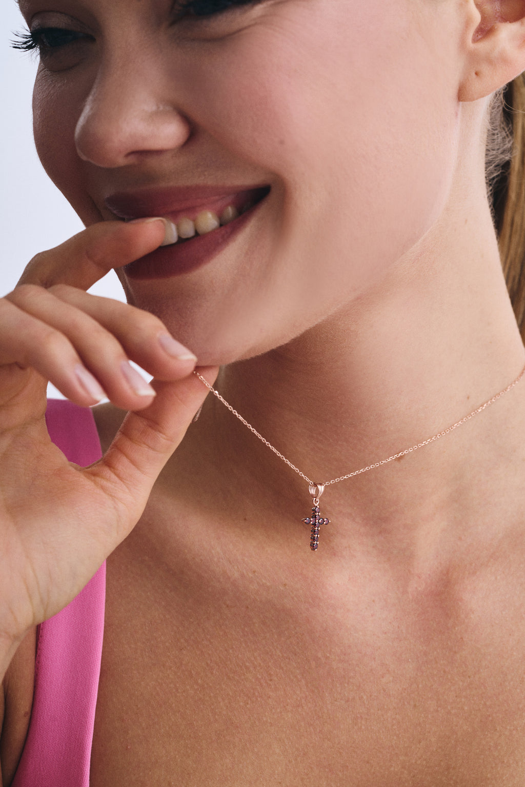 Halo Cross Necklace
