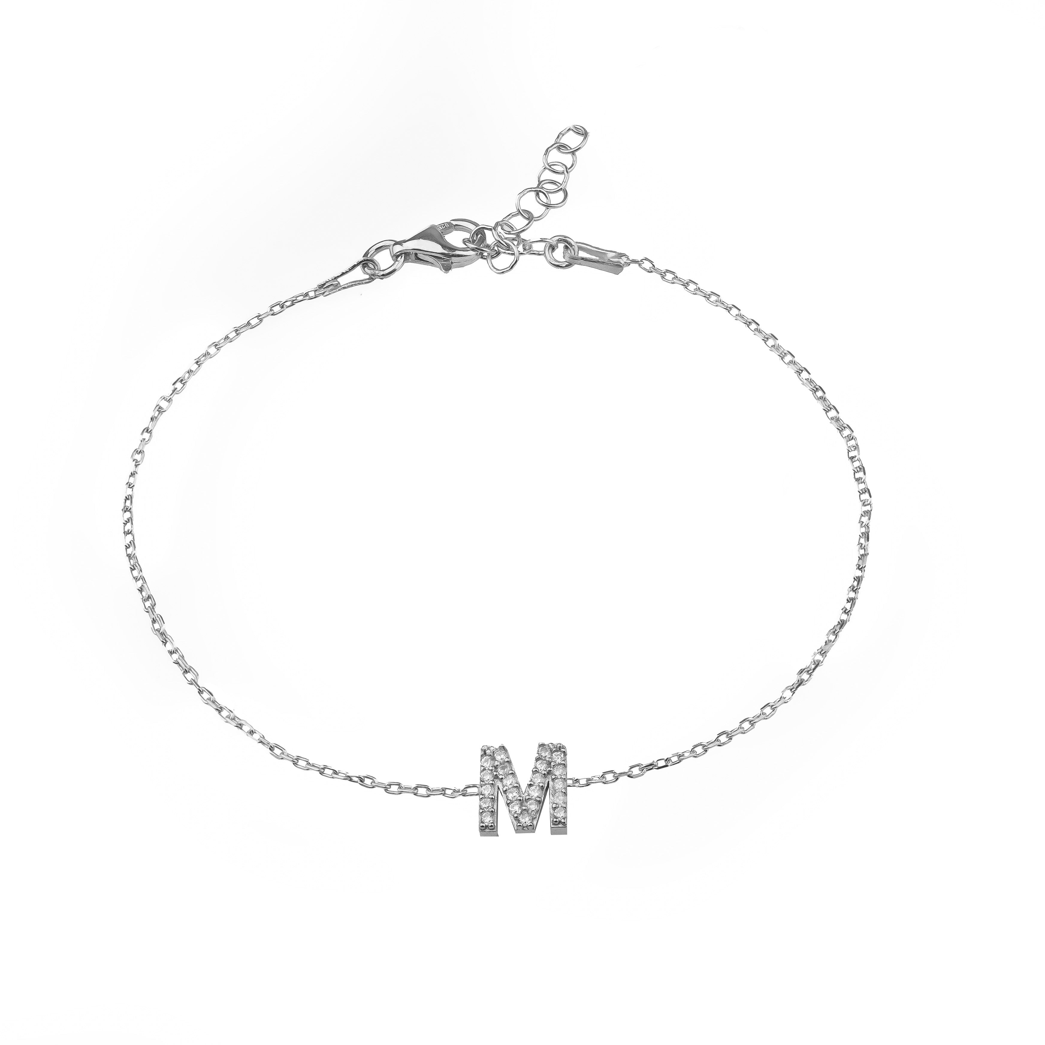 Classic Pavé Initial Bracelet