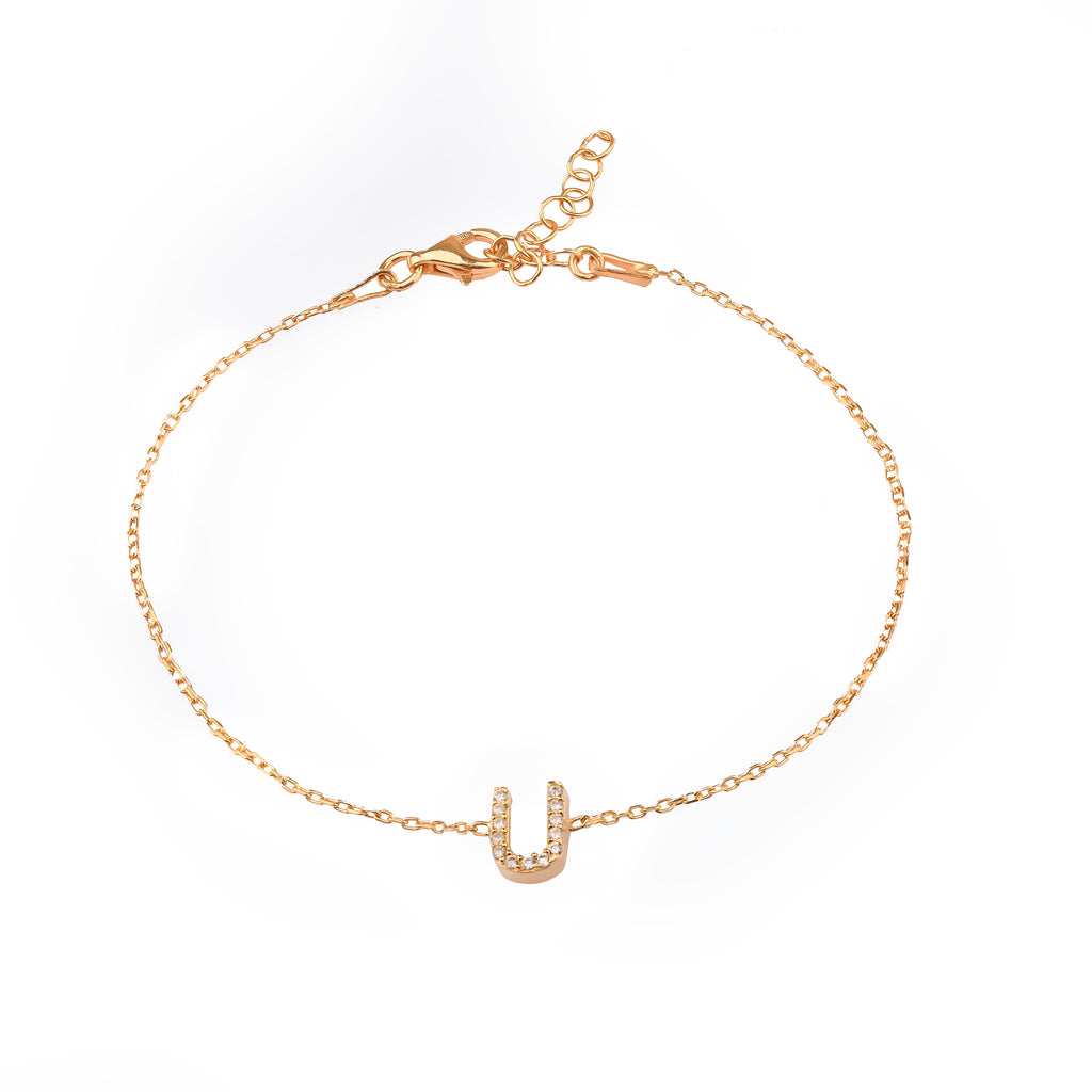 Classic Pavé Initial Bracelet