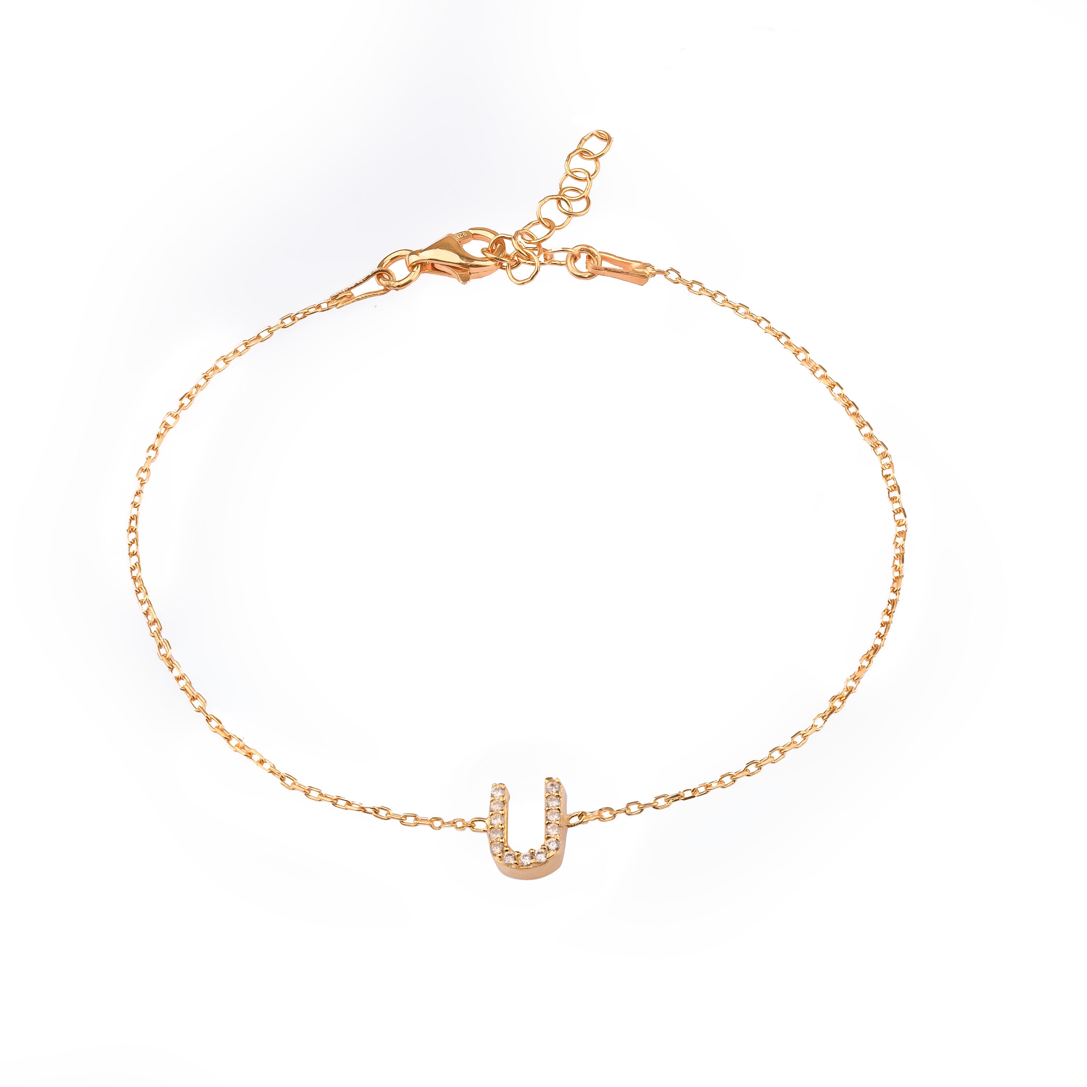 Classic Pavé Initial Bracelet