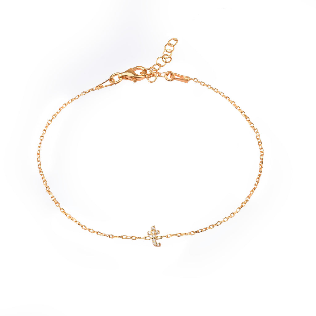 Petite Pavé Initial Bracelet