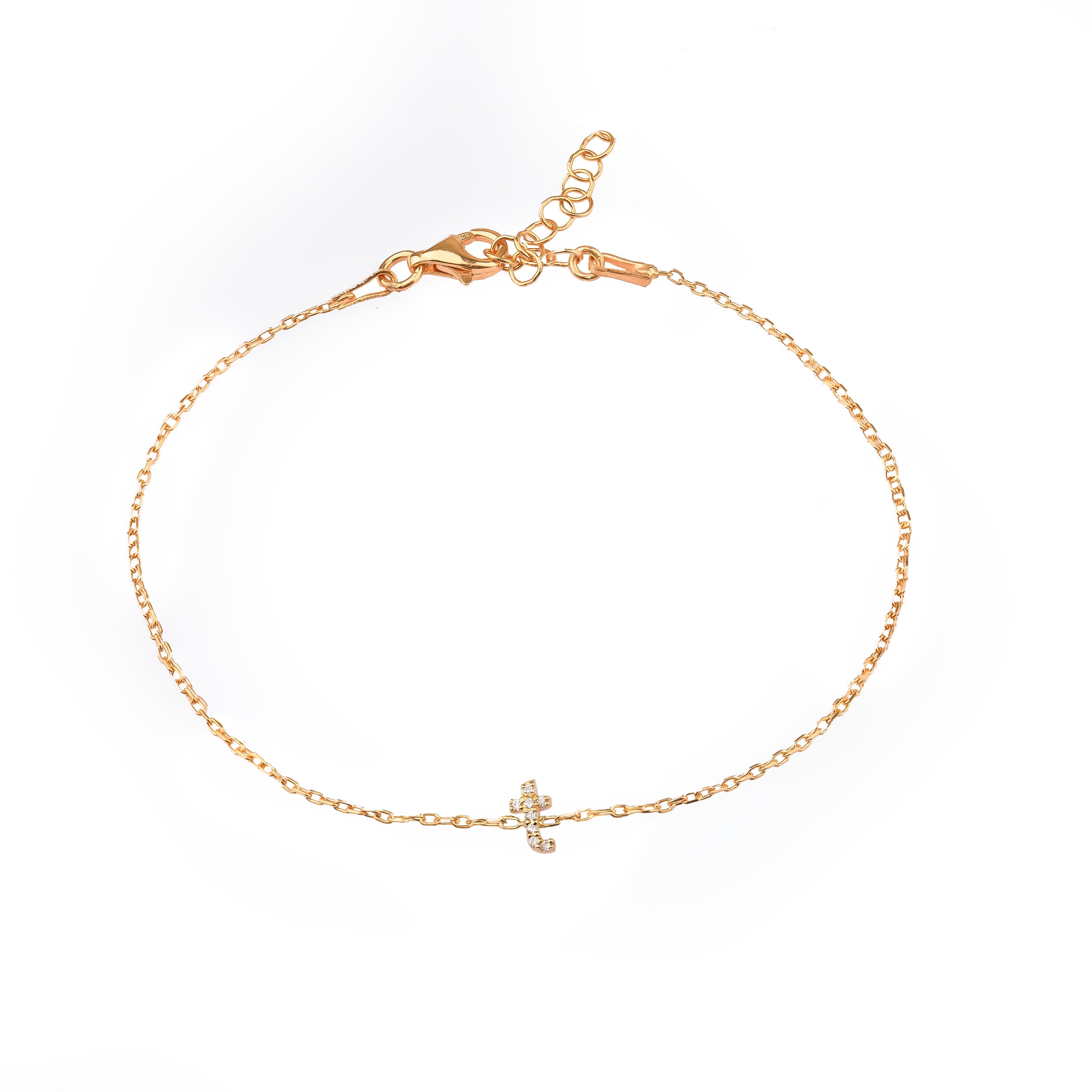 Petite Pavé Initial Bracelet
